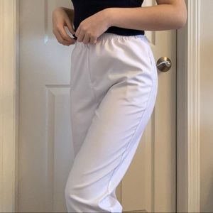White Athletic / Track Pants